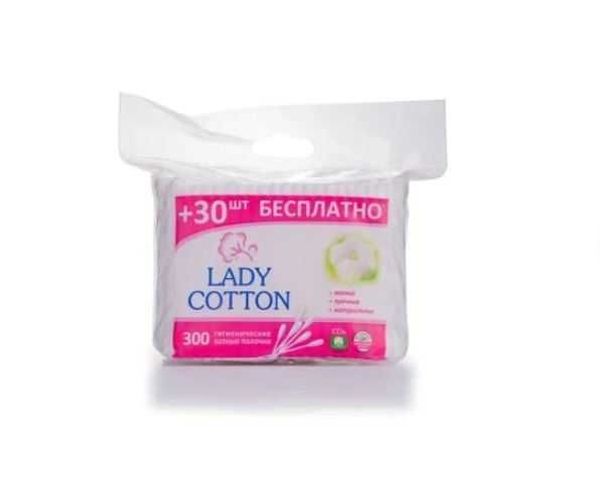 Палочки ватные lady cotton п/э, 300шт