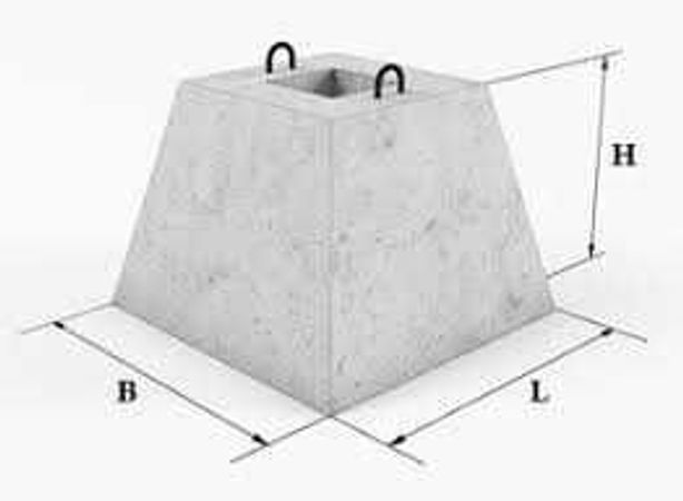 Фундамент для бетонного забора, ФЗП 1-1, Стакан под забор (ЗВОНИТЕ)