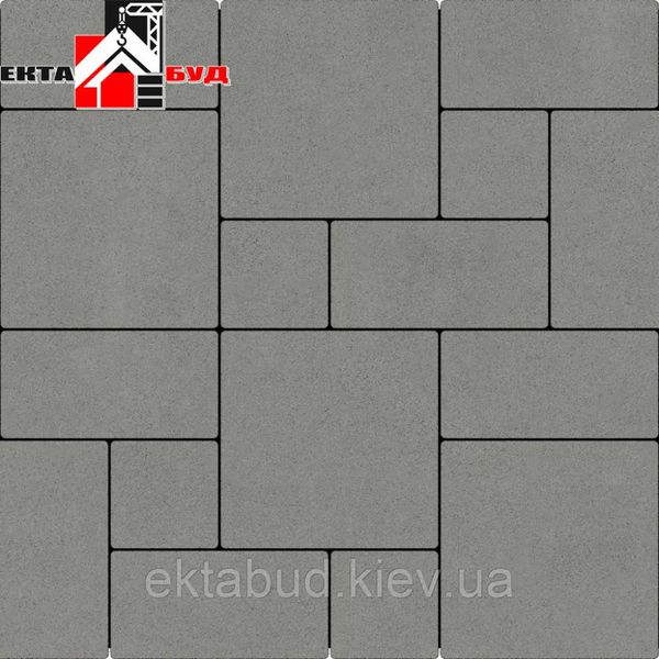 Тротуарная плитка мультиформатная ЛАЙНСТОУН-30 40мм Серый