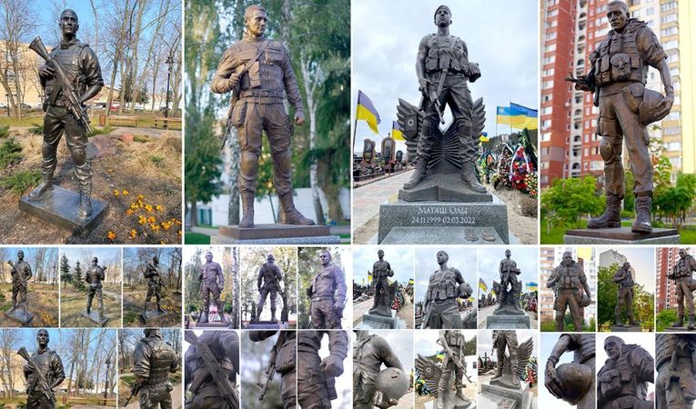 Памятники военным Вооруженных Сил Украины ВСУ и героя АТО под заказ
