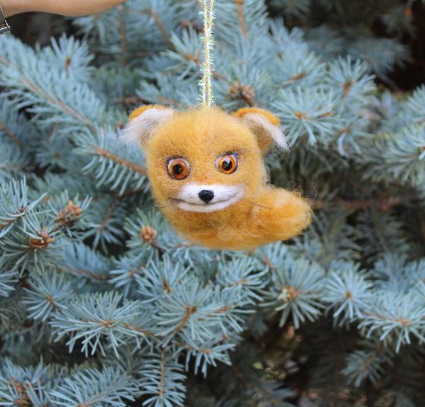 Лисенок брелок игрушка валяная из шерсти интерьерная лиса лис подарок